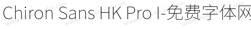 Chiron Sans HK Pro I字体转换